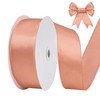 BVIEAKD Rose Gold Wired Satin Ribbon 1-1/2 Inch × 25