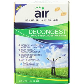 Air AirWare Labs Decongest | Drug-Free Congestion Relief | Soothing Eucalyptus Essential Oil Blend | Small | 12 Pack