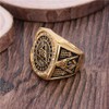 Gungneer All Seeing Eye Ring for Men 18k Gold Plated