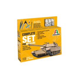 Italeri 72004 1:72 Model Set M-1 Abrams - Complete Set, Model Building, Construction Kit, Stand Model Building, Crafts, Hobby, Gluing, Plastic Kit, Includes Accessories