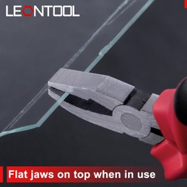 LEONTOOL Glass Nibbling Pliers, Glass Nippers, Glass Punches, Glass Cutters, Glass Cutting Nippers, Stained Glass Nibbling Pliers, Edge Nippers, Flat Pliers, Spring Loaded Portable, Easy to Grip,