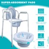 Oumee 120 Count Absorbent Commode Pads for Bedside Commode Bucket,
