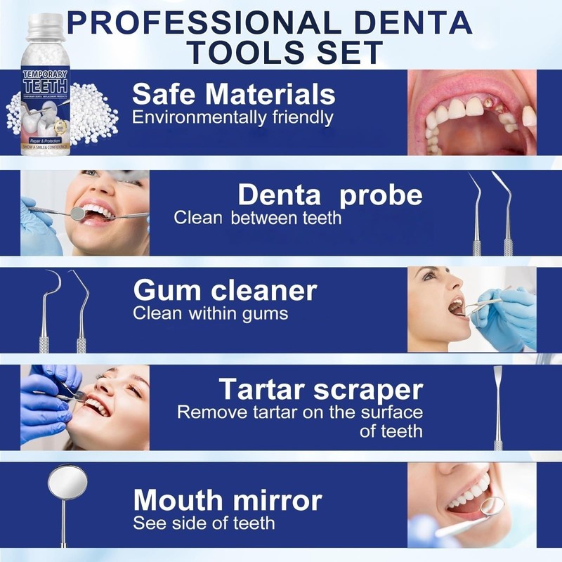 30ML Temporary Tooth Filling,Moldable False Teeth for Fixing,Temporary Tooth Repair