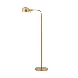 O'Bright Nova - Adjustable Floor Lamp with Flexible Gooseneck and Rotatable Shade, E26 Socket, 10-Inch Base - Ideal for Reading, Bedside, Living Room, Antique Brass