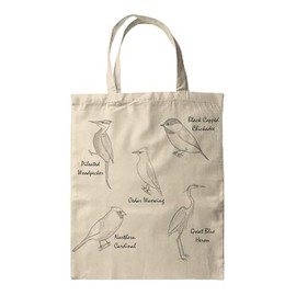 BWW Print - Hand Drawn Birds - Artistic Bird Lover Gift Tote Bag, Double Sided