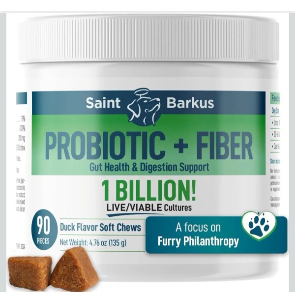 Saint Barkus Prebiotic + Fiber Gut Support All DOGS 90