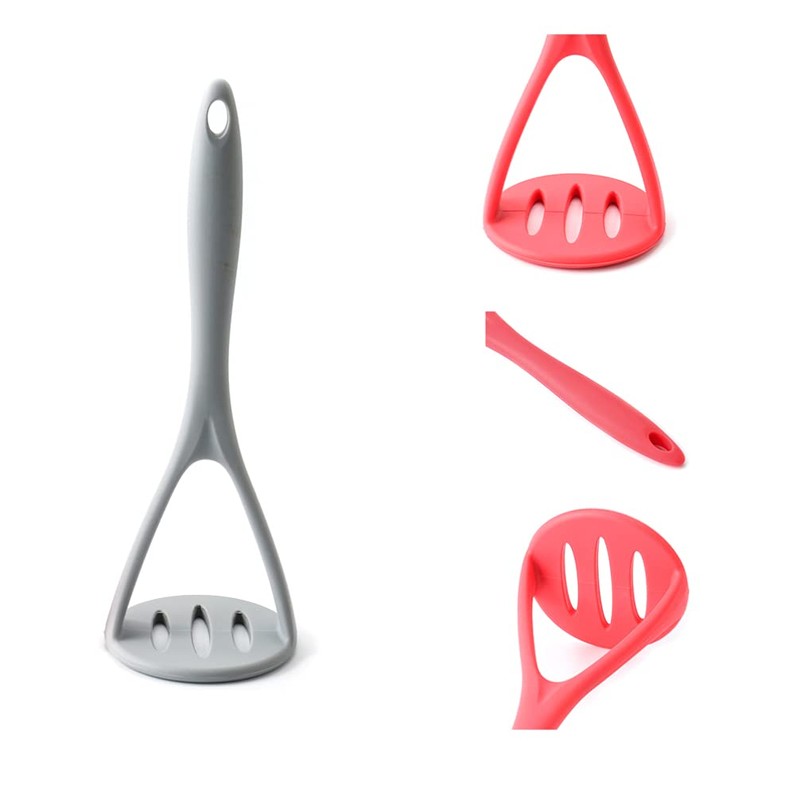 Hemoton Potato Masher Silicone Ricer Press Crusher with Non-Stick Handle