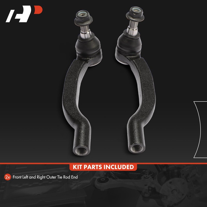 A-Premium 2 x Front Outer Tie Rod Ends, Compatible with