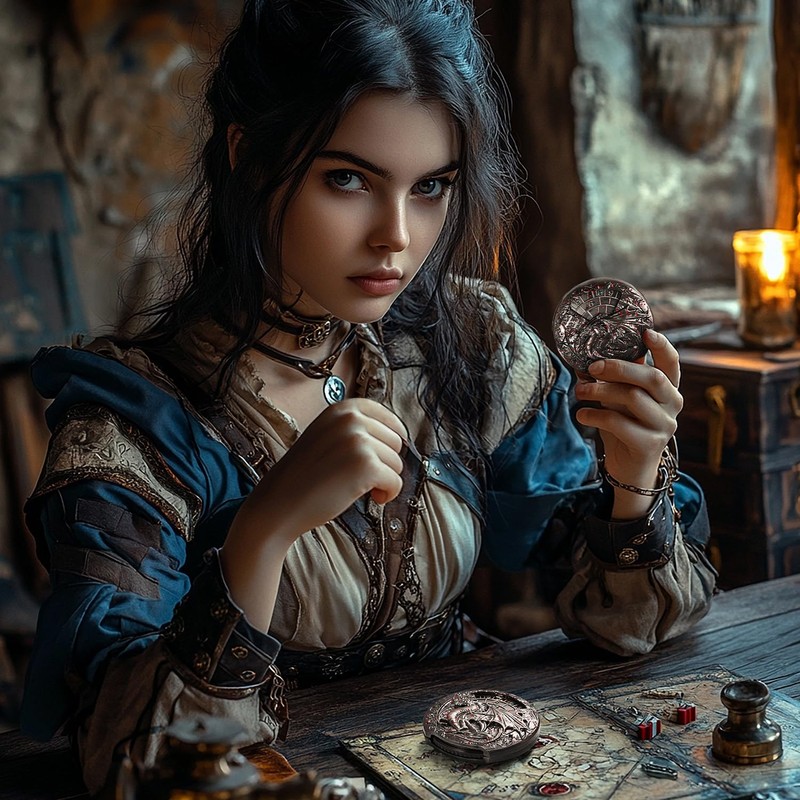 GiGiGuGu 7-in-1 Metal Spinner for Tabletop RPGs, Fantasy Dragon Roulette