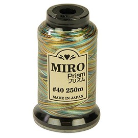 MIRO #40 Prism, Sewing Thread for Home Use, Sewing Thread for Home Use, Color No. 3, Slightly Thick, Glossy, Made in Japan