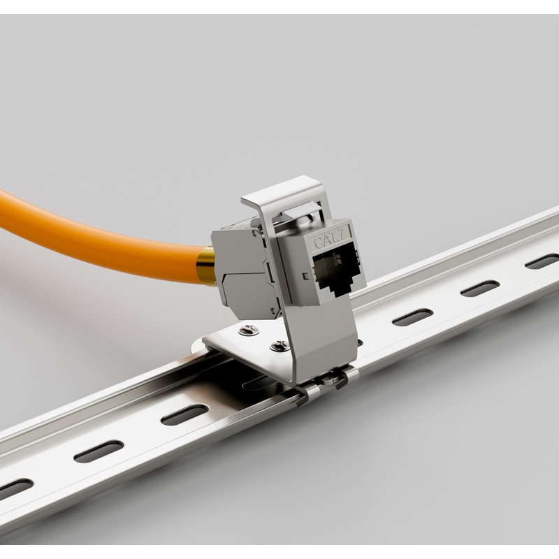 FGB 10Gbps 1xCAT 7 Keystone Jack Module with 1x1-Port DIN