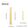 QOGRISUN 5-Pack Solid Brass Cabinet Pulls Back Plates, Rectangle Cabinet