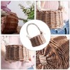 ABOOFAN Rattan Woven Flower Girl Basket Rustic Floral Basket with