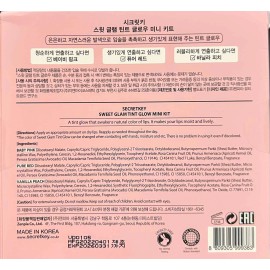 Secret Key Sweet Glam Tint Glow Mini Kit 3pc  Baby Pink, Pure Red, Vanilla Peach