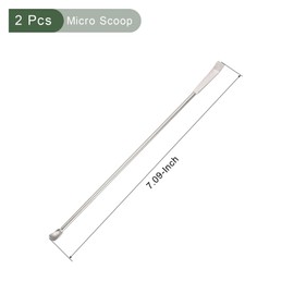 YOKIVE 2 Pcs Lab Spatula Spoon, 304 Stainless Steel Micro Sampling Mixing Measuring Great for Laboratory (180mm/7-Inch)