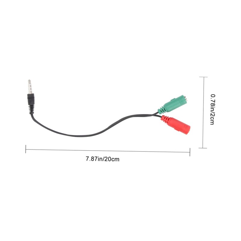 Mobestech Compact Audio Cable Splitter Headphone Adapter 2-in-1 Earphone Divider