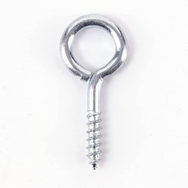 Large Screw in Eye Bolt Hooks 75mm Zinc Plated Eye Screws for Picture Frame Vine Loop Hook Wall Hanger Anti-Rust Hammock Hooks for Tie-Downs Pack of 10.