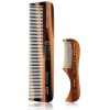 Peine Universal Kent FOT y 81T, Set de Peines de Bolsillo para Barba y Bigote con Dientes Suaves Pulidos a Mano