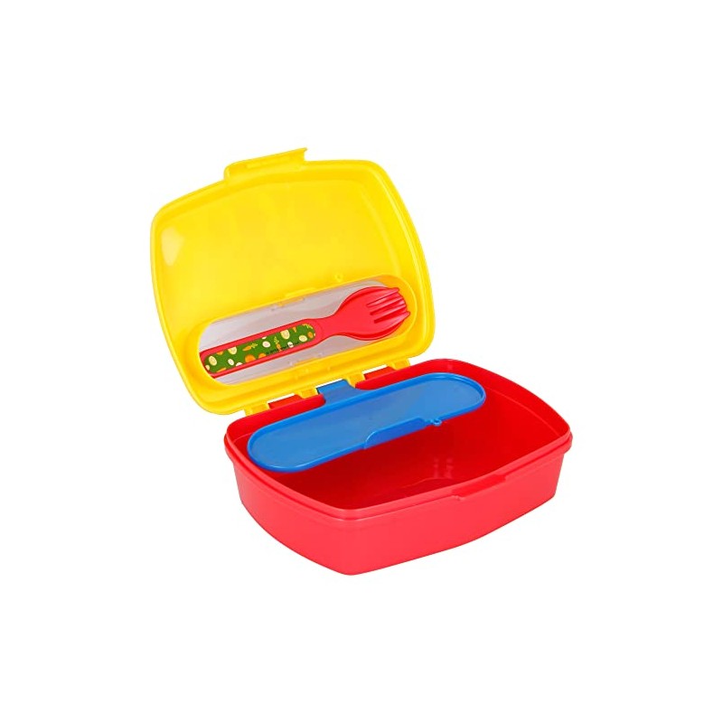 Stor Funny Sandwich Box with Cutlery Bing Lunch Bag, Youth