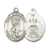 Bliss Sterling Silver Saint Christopher Air Force Medal Pendant Necklace