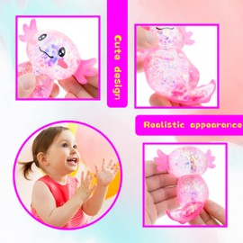 Squishy Stress Glitter Blobfish Toy for Kids Adults, Sugar Balls - Syrup Molasses Thick Glue/Gel Stretch Ball - Ultra Squishy and Moldable Slow Rise Relaxing Sensory Fidget Stress Toy