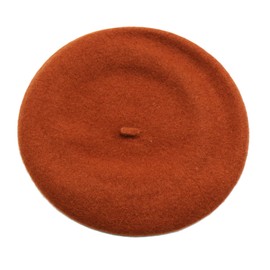 Umeepar Wool French Beret Hat for Women (Brick Red)