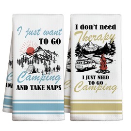 Funny Kitchen Decorative Dish Towel Set of 2,Cute House Kitchen Hand Dishcloths, Absorbent Farmhouse Dish Towels, Best Housewarming Gifts for Family Friends-B04