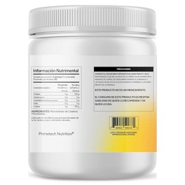Primetech Nutrition Creatina Monohidratada y Micronizada en polvo 300 gr, 60 porciones de 5 gr, Mayor Resistencia en el deporte y apoyo cognitivo, Alt