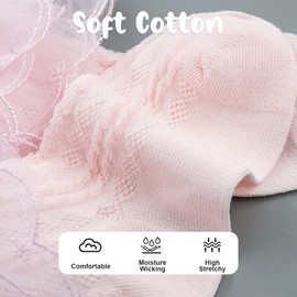 POXIMI Toddler Girls Cotton Socks Baby Frilly Ruffle Socks Kids Lace Dress Sock for Boys (CA/US, Age, 3 Years, 5 Years, A-6 Pairs Multicolor03)