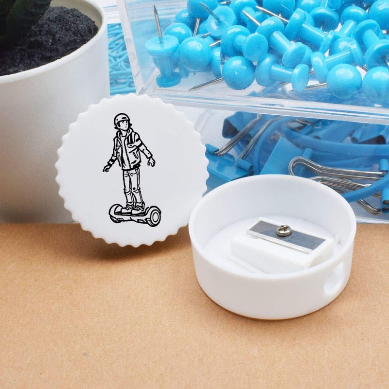 'Boy On Electric Hoverboard' Compact Pencil Sharpener (PS00040561)