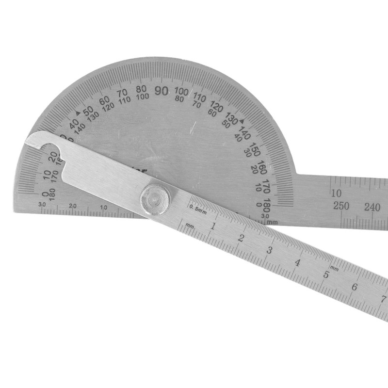 Angle Protractor 0‑180 Degree 2 Arm Finder Stainless Steel Woodworking