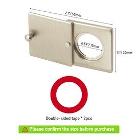 Peephole Security Cap Set, Home Door Viewer Cover with Self-Adhesive Install Kit for Enhanced Privacy (Brushed Nickel)