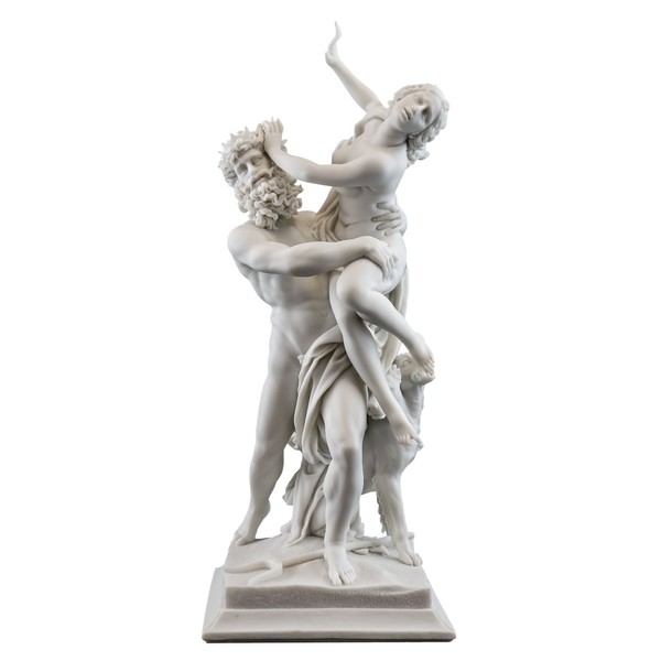 Top Collection 14-Inch Greek God Pluto and Proserpina Statue by Gian Lorenzo Bernini (1598-1680). Premium Cold Cast Marble. Museum-Grade Masterpiece Replica.