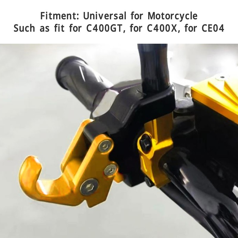 Motorcycle Luggage Bag Hook Hanger 10.5mm Aluminum Alloy Versatile Secure
