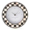 MACKENZIE-CHILDS Silver-Plated Round Desk Clock, Decorative Clock for Living Room,