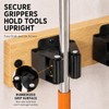 Flysoon Broom Holder Wall Mount With Built-In Guardrail Shelf, Cleaning