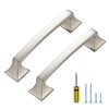 25 Pack Kitchen Cabinet Handles 3-3/4 Inch Hole Center Brushed
