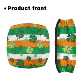 ZOUTAIRONG St Patrick's Day Green Leaves Seat Cover for Rollator Washable Rollator Walker Seat and Backrest Covers Stretchable Walker Seat Covers for Seniors