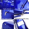 XingChen 3-PC Patent Women Handbag+Crossbody Bag+Card Bag Shiny Faux Leather