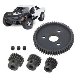 RC Small Gears, 1/10 54T Harden Main Spur Metal Gear with 15T/17T/19T Gear Compatible with Slash 1/10 Model RC Car Slash 4X4 0.8 Mod 40T Spur Gear Hpi Motor Mount