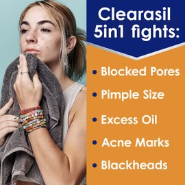 Clearasil Stubborn Acne Control 5in1 Spot Treatment Cream, 1 oz