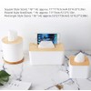 Tissue Box Plastic Removable Wood Cover Holder Storage Organizer for