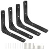 Shelf Brackets, 4 Pack L Shape 6 x 8 inch