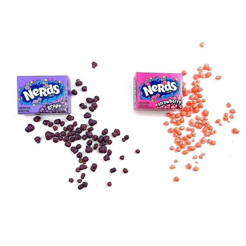 Ferrara Candy Company NERDS Grape & Strawberry Flavors, Mini Boxes,