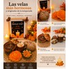 Paquete para altar de muertos 6 velas artesanales cempasuchil, arriz