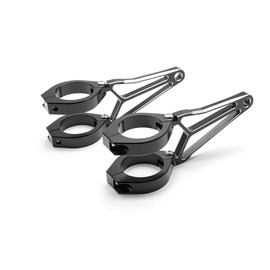 Alchemy Parts Motorbike Headlight Brackets 46mm - 47mm Fork Mounted Razor Style CNC Machined Billet Aluminium - PAIR
