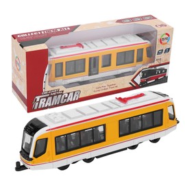 1:90 Children Alloy Simulation Car Model Kid Pull Back Car Toy Decoration with Sound Light(Yellow )