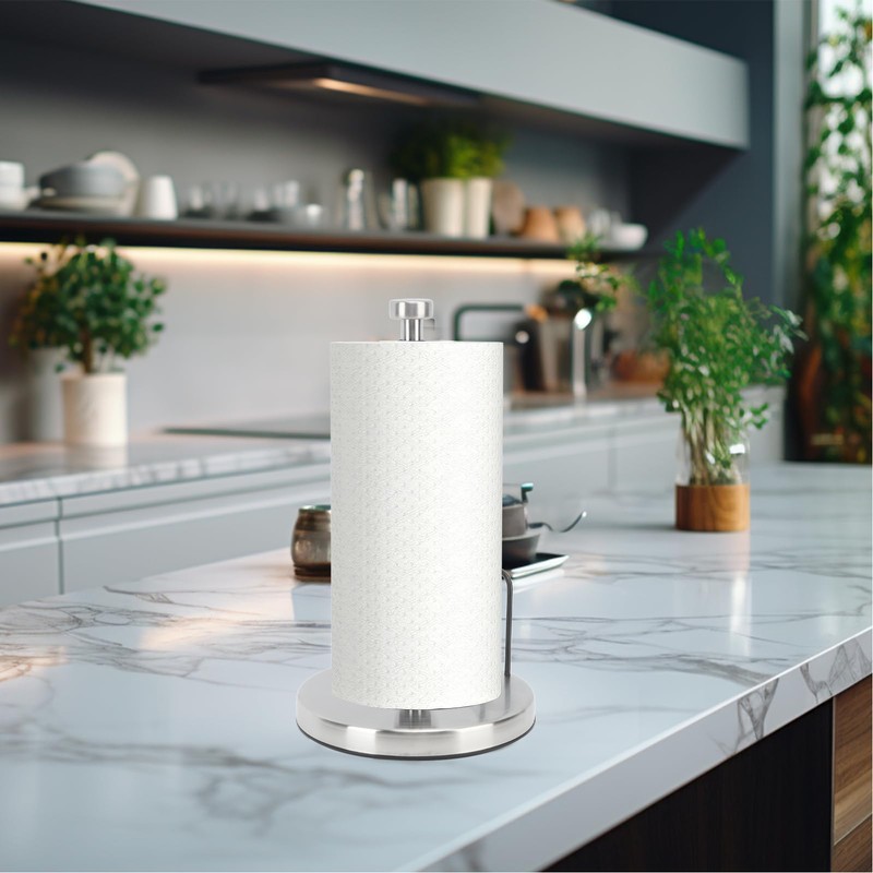 Paper Towel Holder with Damping Effect Stainless Steel Punch Free