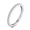 JewelryPalace Half Eternity Cubic Zirconia Wedding Band Stacking Ring Ehancer