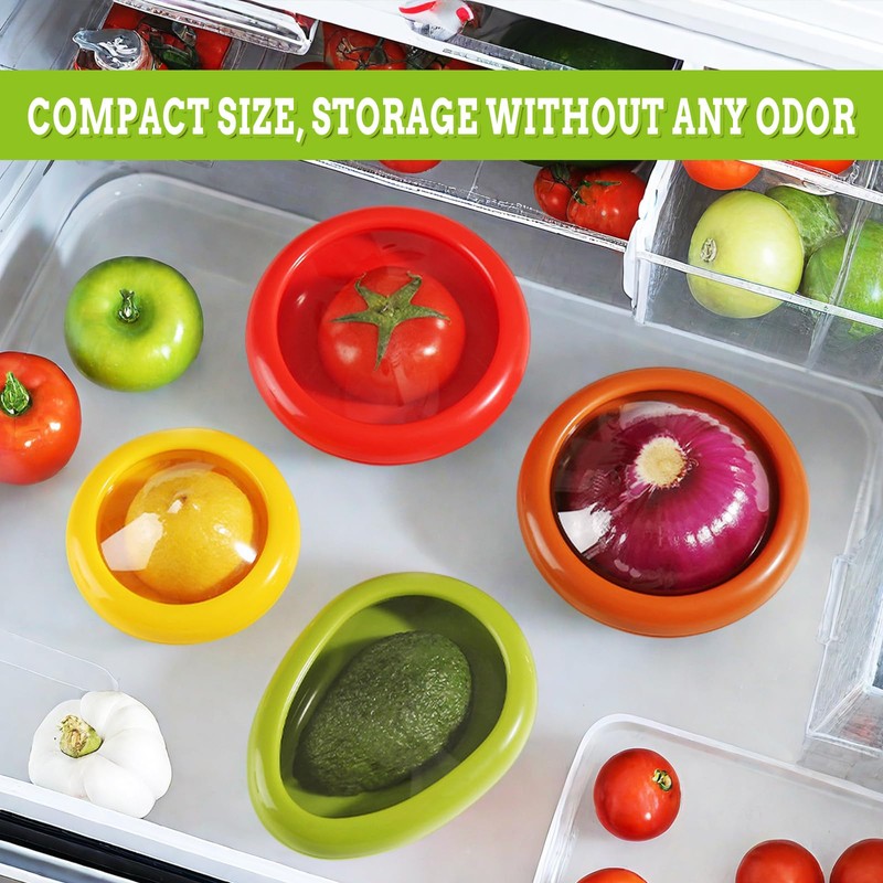 Set of 4 Saver and Tomato Holder - Reusable Storage